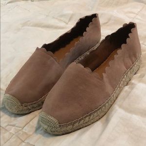 Soft Pink Closed Toed Flat Espadrilles